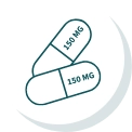 Two 150MG capsules icon